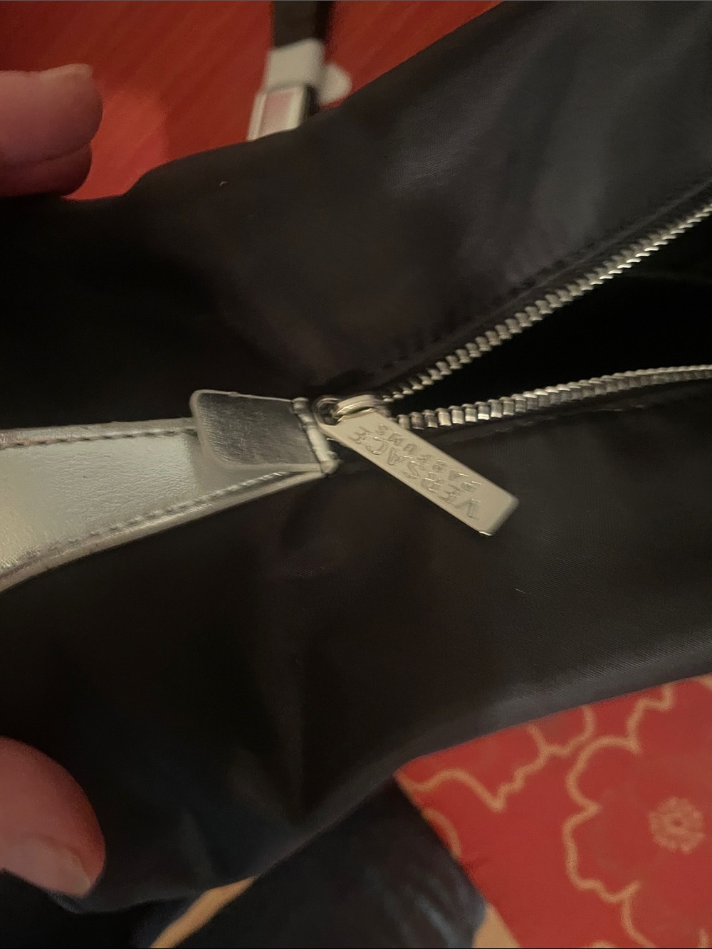 Versace Black Nylon Briefcase with Silver Hardware - Picture 12 of 17